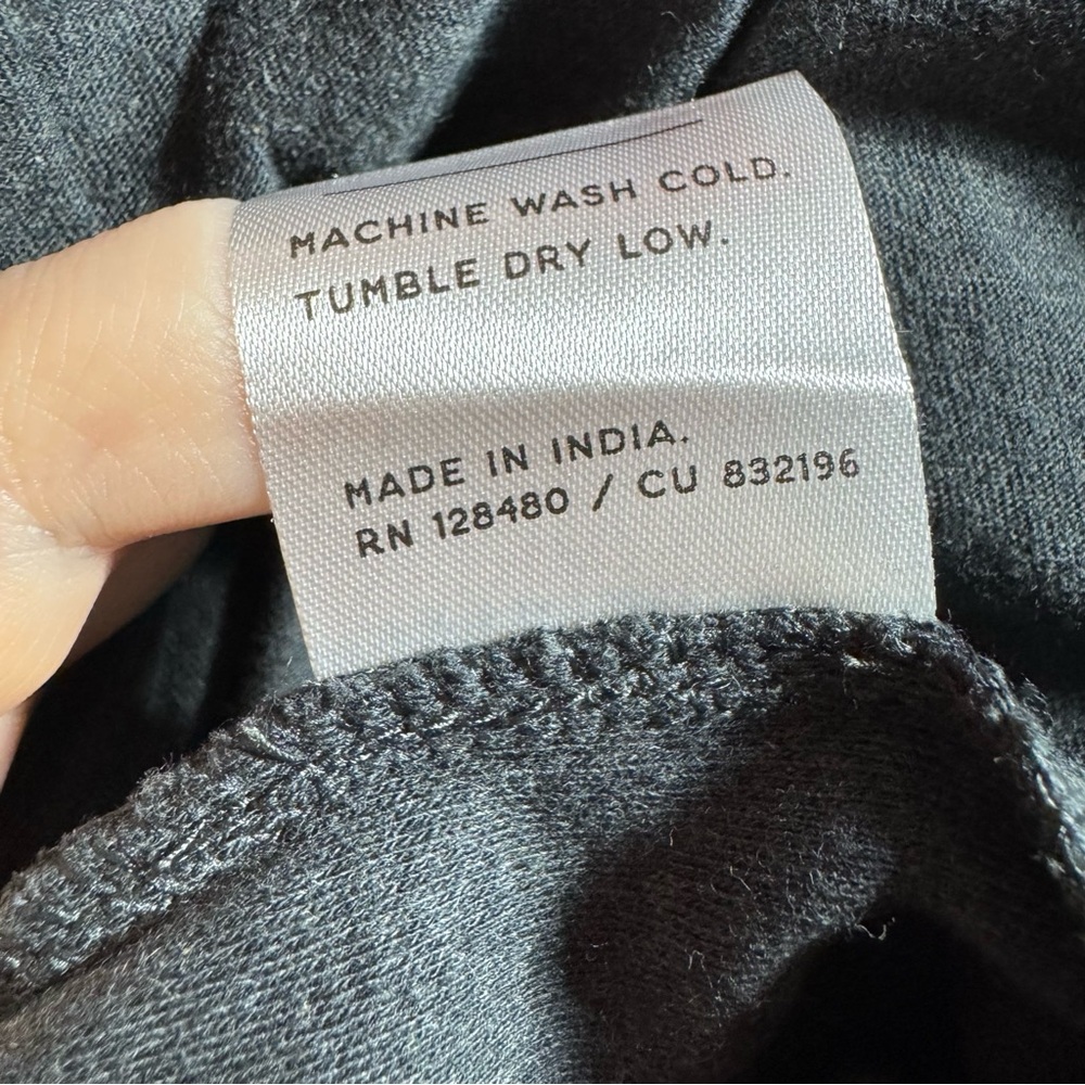 Pact Organic Cotton Ankle Wide Leg Sweatpants Charcoal Barrel Size L Lounge - Picture 6 of 9